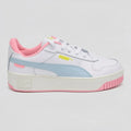 Puma Tenis Plataforma Blanco Detalles Celeste/ Rosado fosforecente Lateral, Lengüeta y talón Suela Blanca/ Rosado | Photo Studio AI | 1