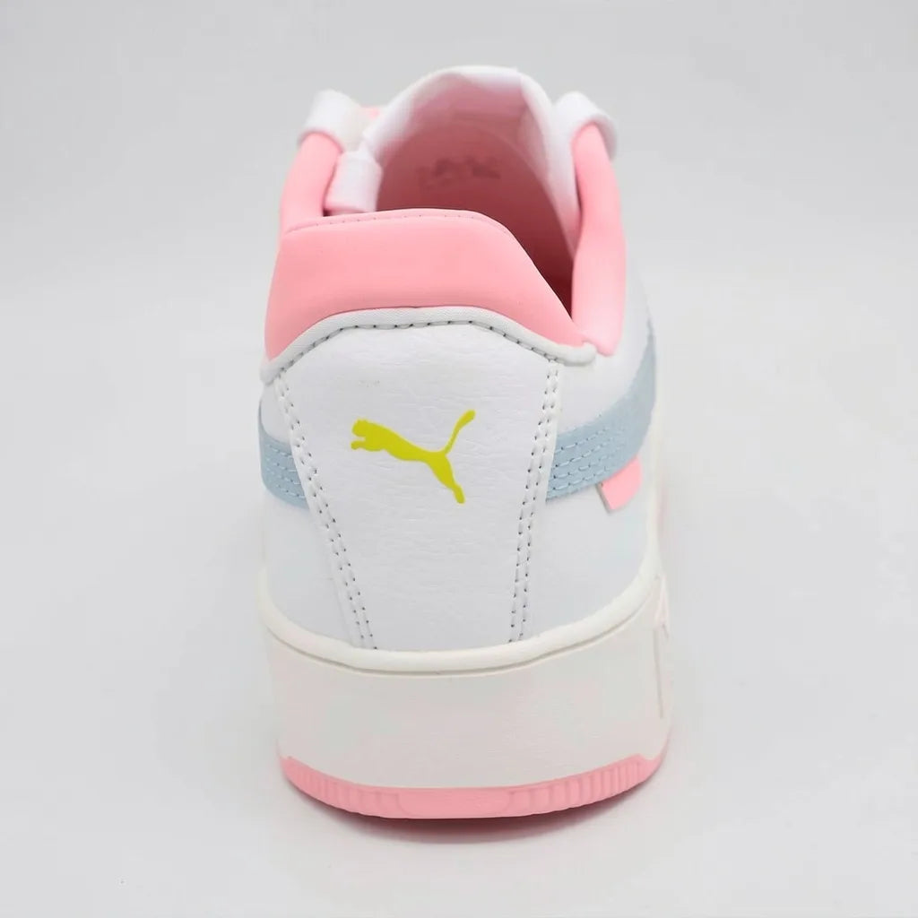 Puma Tenis Plataforma Blanco Detalles Celeste/ Rosado fosforecente Lateral, Lengüeta y talón Suela Blanca/ Rosado | Photo Studio AI | 4