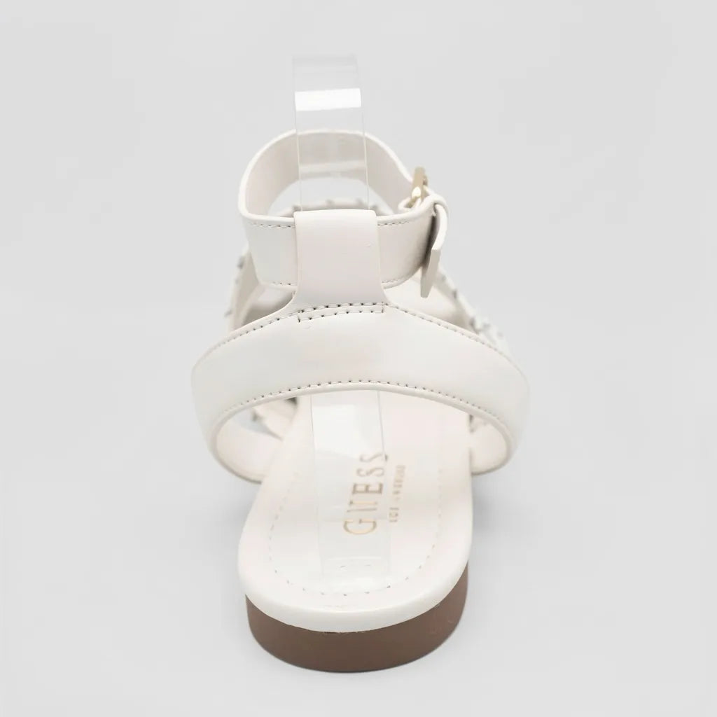 Guess Sandalia Tiras Blanco hueso Bordado G Gris Claro Empeine Suela Blanco Hueso/ Café | Photo Studio AI | 4