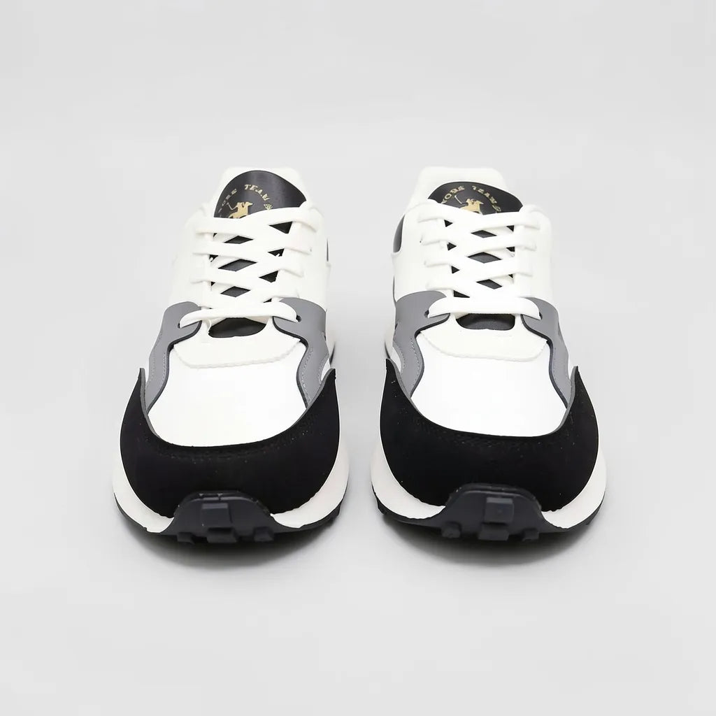 Polo Tenis Plataforma Blanco Franjas / Lineas Negro Punta, lateral y talón Suela Blanco Hueso/ Negro | Photo Studio AI | 5