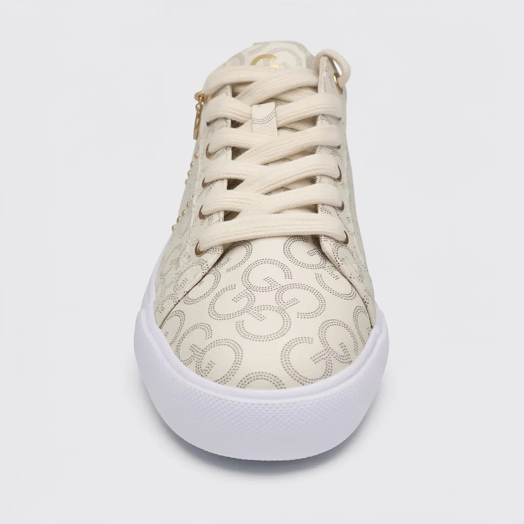 GBG Tenis Moderno Beige Estampado Dorado Todo Suela Blanca | Photo Studio AI | 4