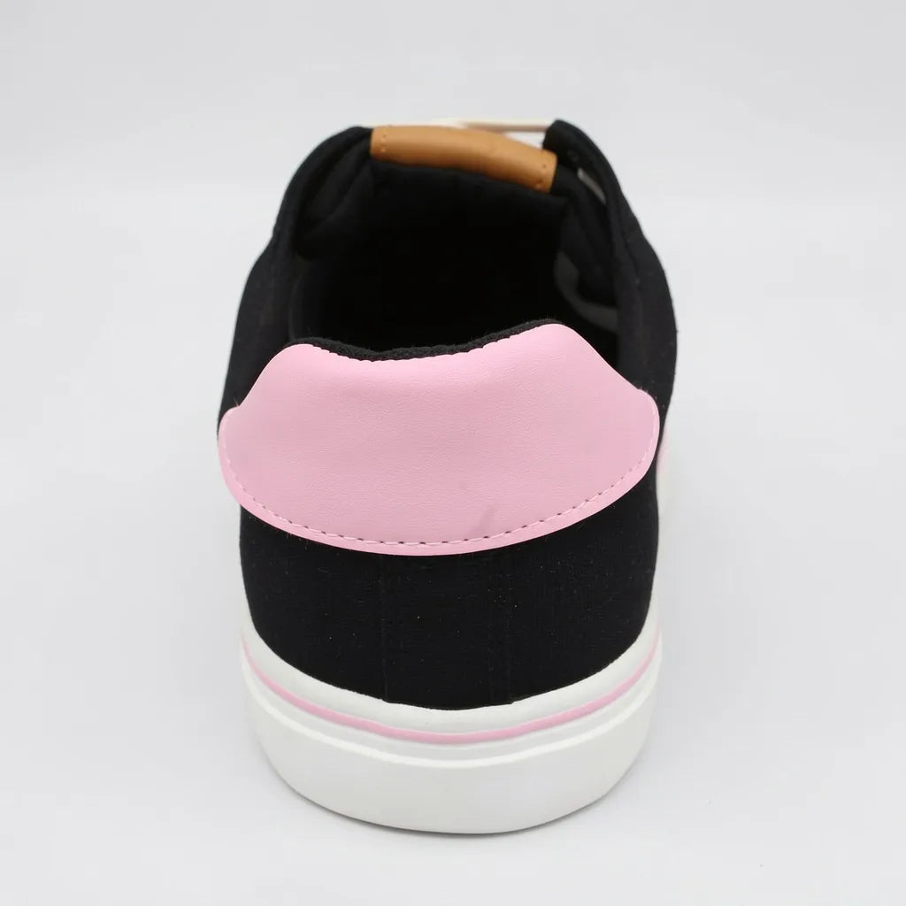 Polo Tenis Moderno Negro Detalles Rosado Talón y Suela Suela Blanca/ café | Photo Studio AI | 4