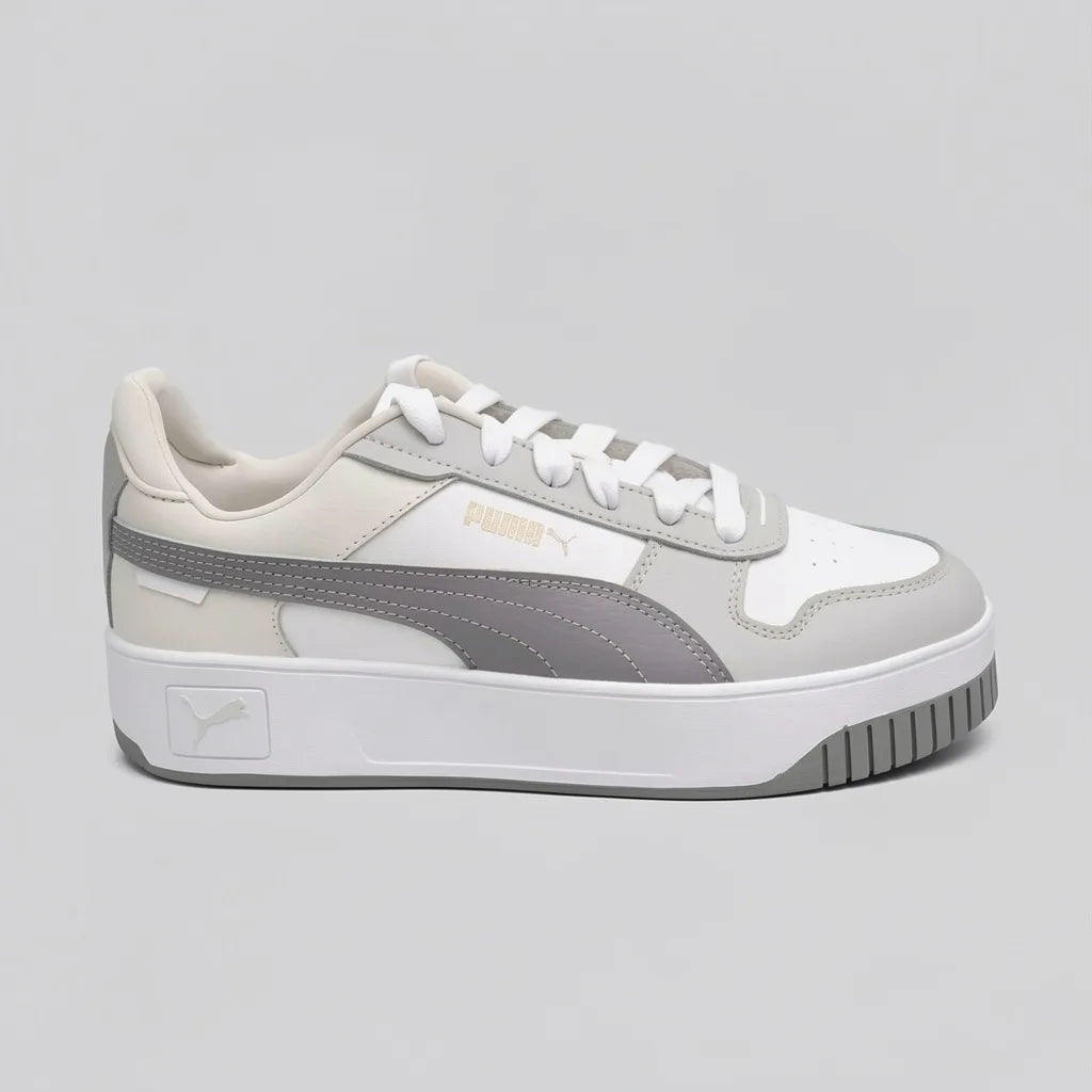 Puma Tenis Urbano Blanco Detalles Gris Todo Suela Blanca/ gris | Photo Studio AI | 1