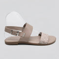 Calvin Klein Sandalia Tiras Beige Estampado N/A Empeine Suela Beige | Photo Studio AI | 1