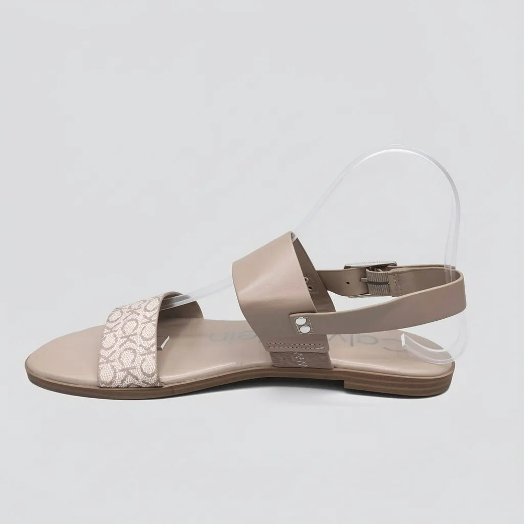 Calvin Klein Sandalia Tiras Beige Estampado N/A Empeine Suela Beige | Photo Studio AI | 2