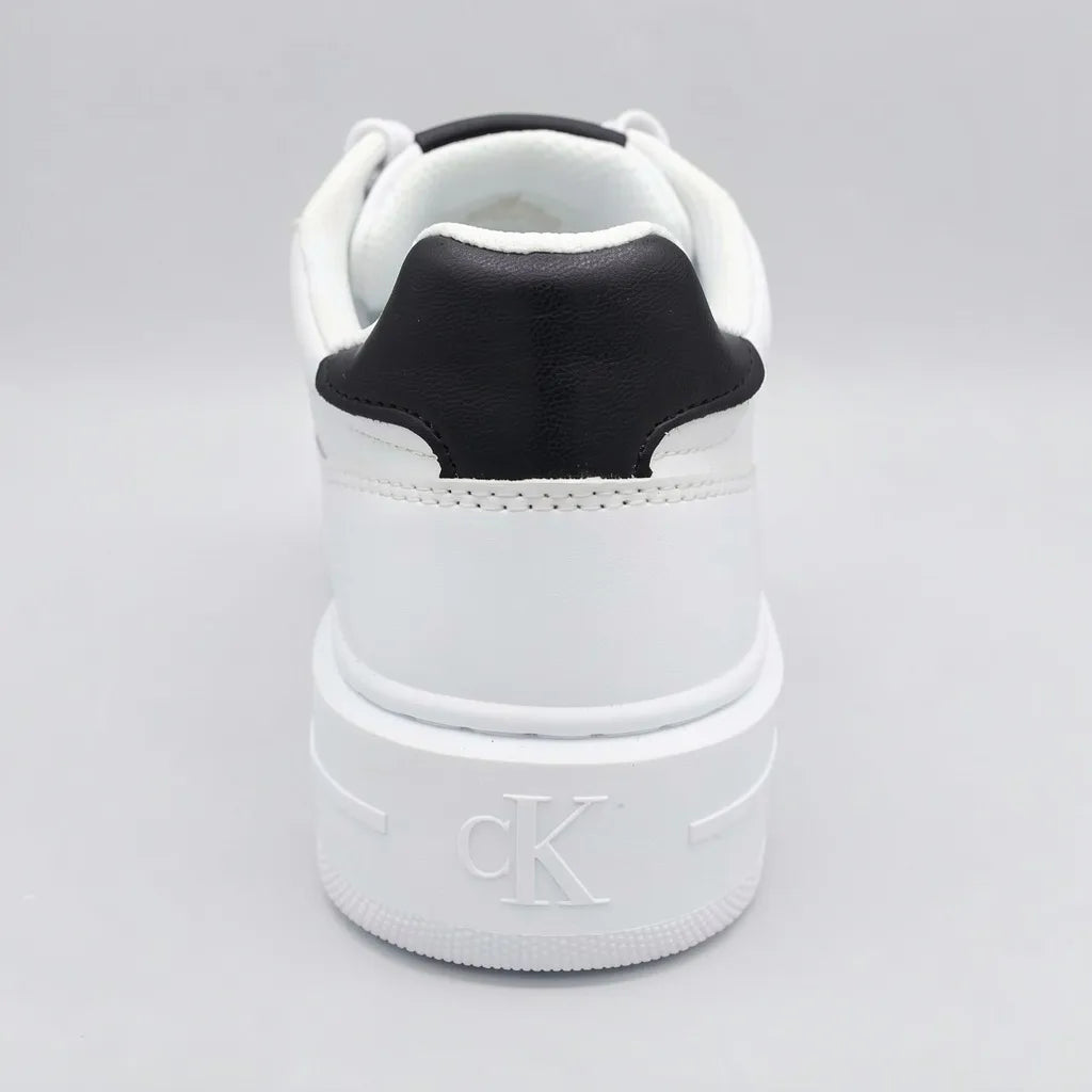 Calvin Klein Tenis Plataforma Blanco Detalles Negro Lateral, Lengüeta y talón Suela Blanca
